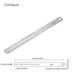 2pcs set Guitar Fret Measuring Mount Ruler Fingerboard Protection Steel Plate