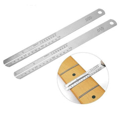 2pcs set Guitar Fret Measuring Mount Ruler Fingerboard Protection Steel Plate