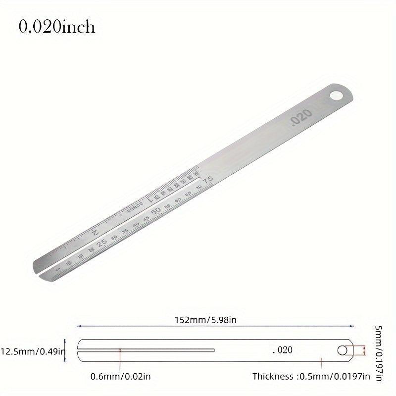 2pcs Guitar Fret Measuring Mount Ruler Fingerboard Steel Plate