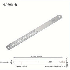 2pcs Guitar Fret Measuring Mount Ruler Fingerboard Steel Plate