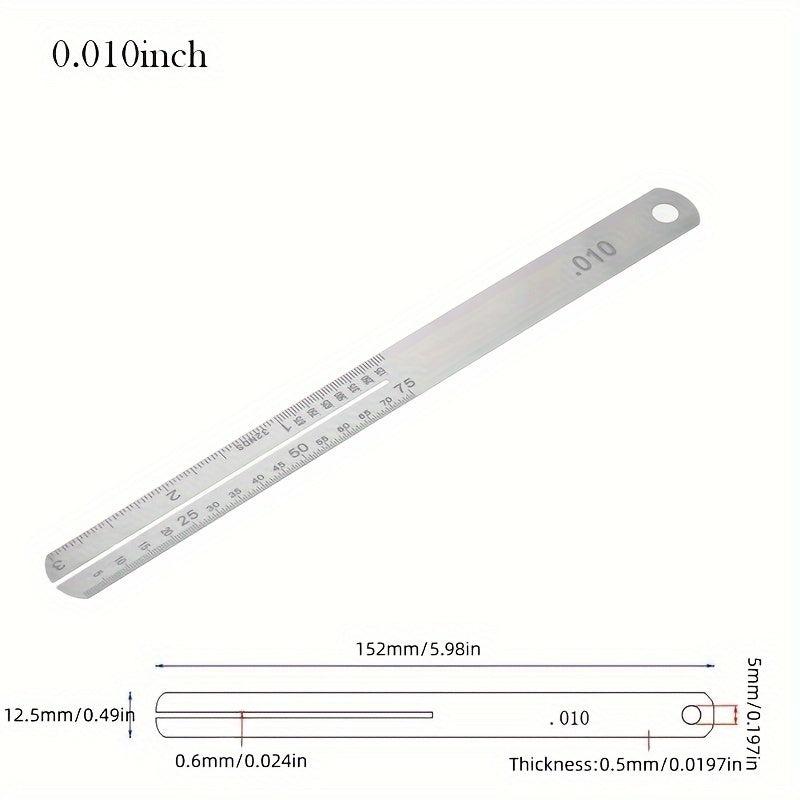 2pcs Guitar Fret Measuring Mount Ruler Fingerboard Steel Plate