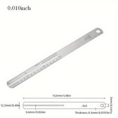 2pcs Guitar Fret Measuring Mount Ruler Fingerboard Steel Plate