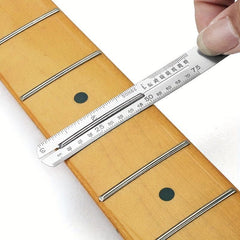 2pcs Guitar Fret Measuring Mount Ruler Fingerboard Steel Plate