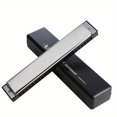 24 Hole Vibrating Harmonica Piano Key Resonance C Tone Double Row