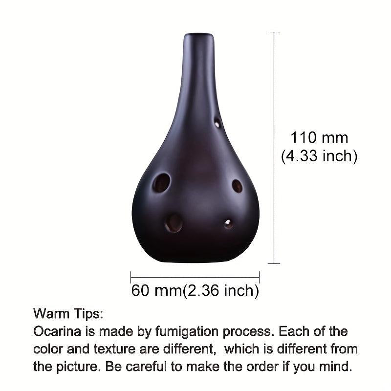 6 Hole Middle C Key Ocarina Ceramics Material Garlic Shape Ocarina