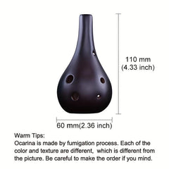 6 Hole Middle C Key Ocarina Ceramics Material Garlic Shape Ocarina