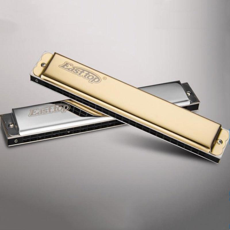 East 24 Hole Tremolo Harmonica C Key Good Air Tightness Professional Harmonica