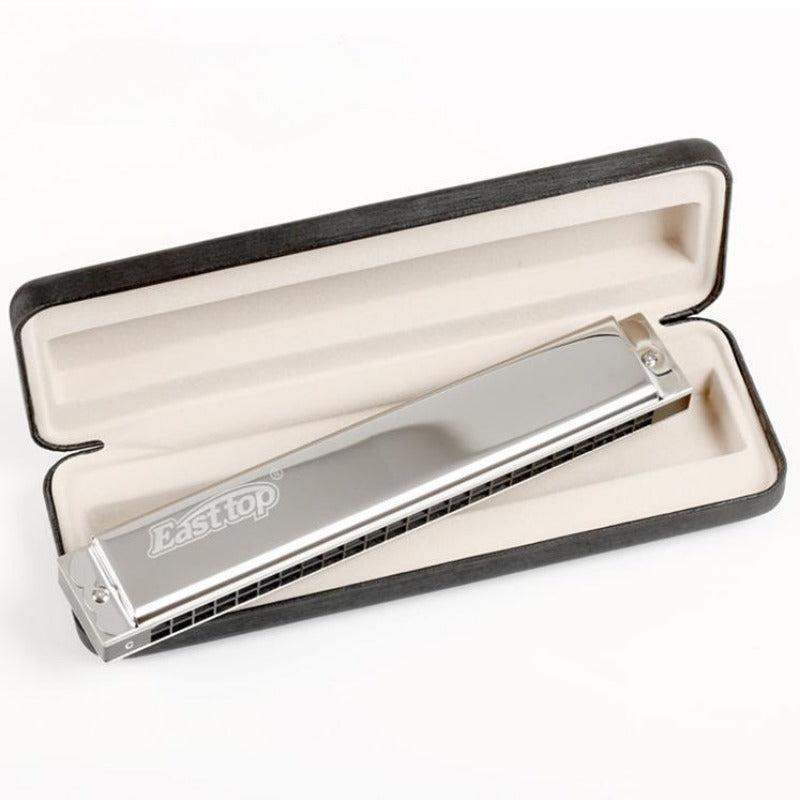 East 24 Hole Tremolo Harmonica C Key Good Air Tightness Professional Harmonica