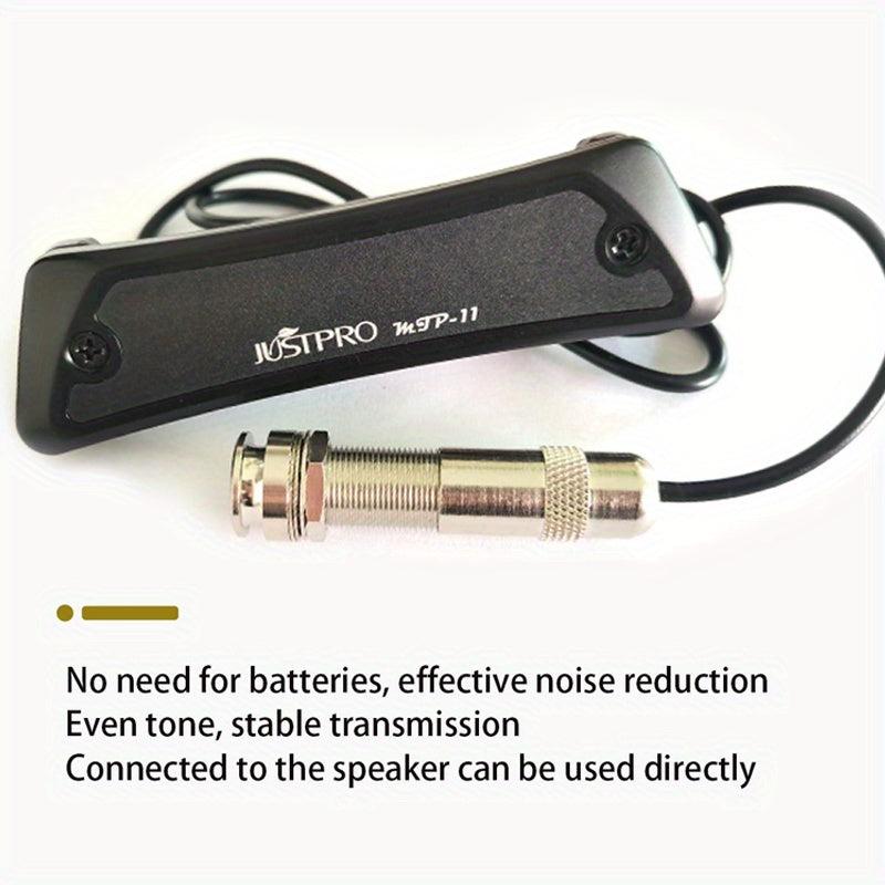 JUSTPRO Acoustic Guitar Pick Up Soundhole Steel String Tail Pin Audio Output