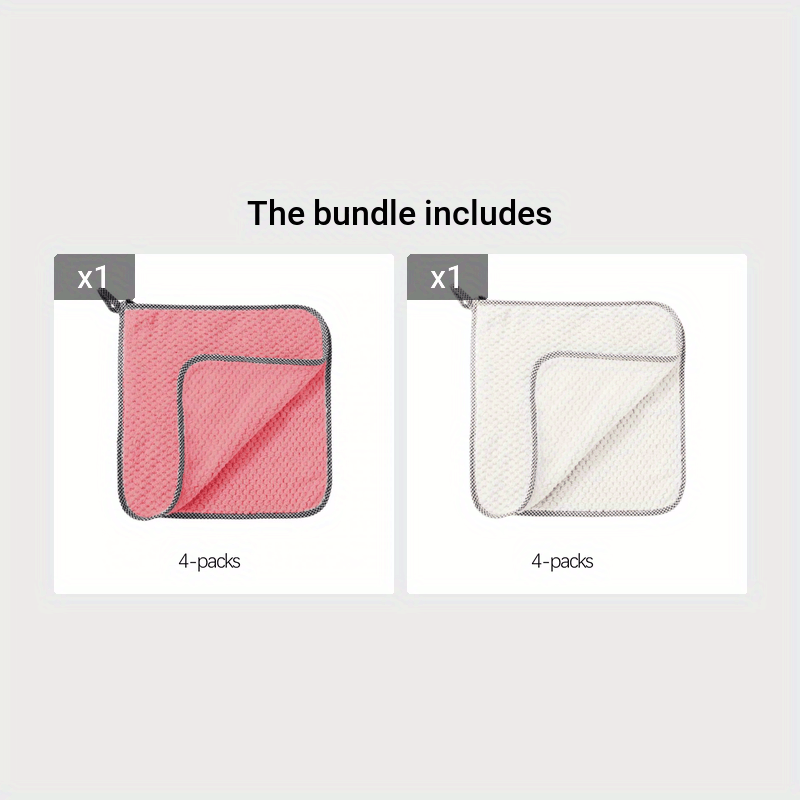4pcs Thickened Sanitary Cleaning Cloths 9.84in