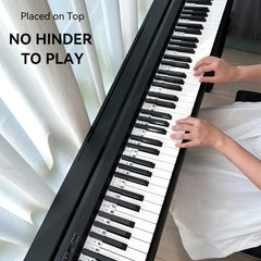 88-Key Full Size Silicone Piano Keyboard Labels - Colorful