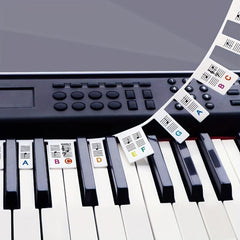 88-Key Full Size Silicone Piano Keyboard Labels - Colorful