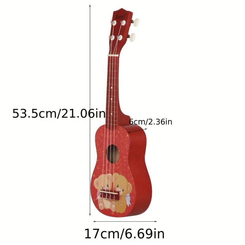 53 34 Cm Ukrili Mini Bear Wooden Guitar Beginner Music Ukulele
