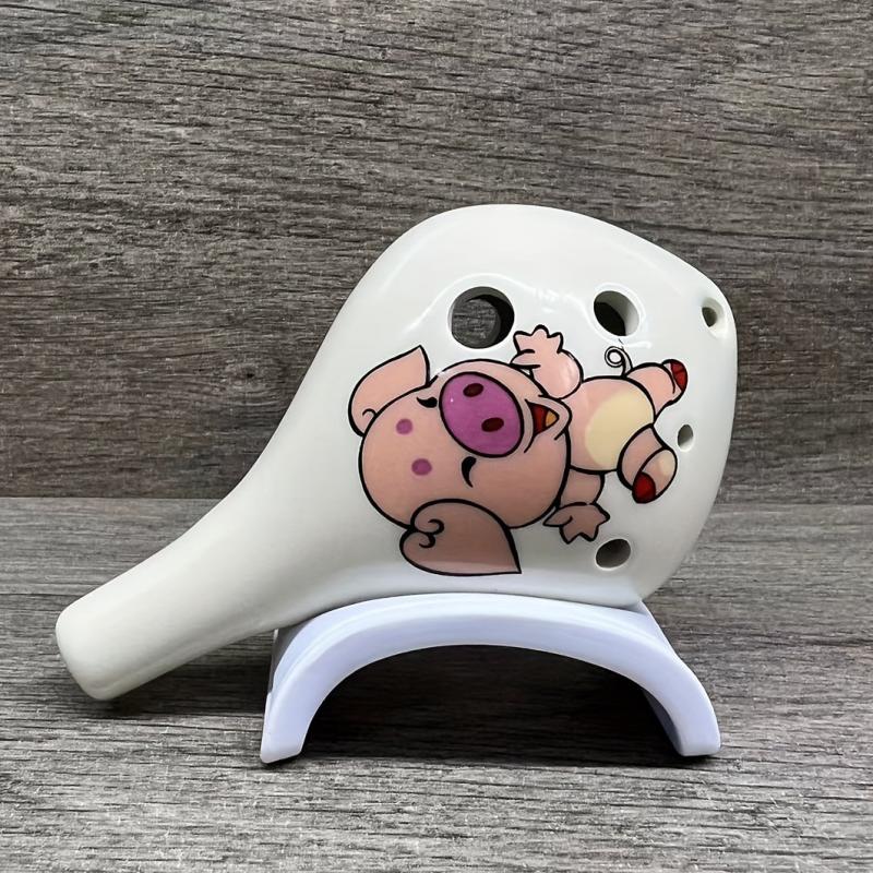 Zodiac Pig Cartoon 6 Hole AC Ocarina Long Mouthed for Students