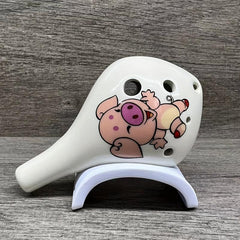 Zodiac Pig Cartoon 6 Hole AC Ocarina Long Mouthed for Students