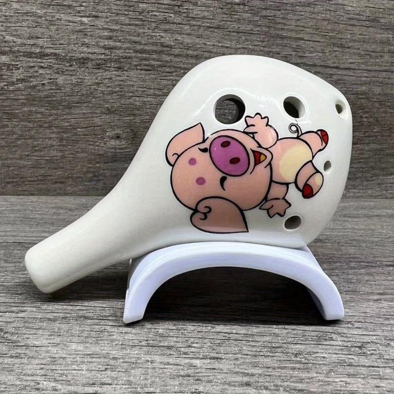 Zodiac Pig Cartoon 6 Hole AC Ocarina Long Mouthed for Students