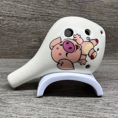 Zodiac Pig Cartoon 6 Hole AC Ocarina Long Mouthed for Students