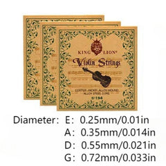 Steel Core Copper Winding Violin String Set