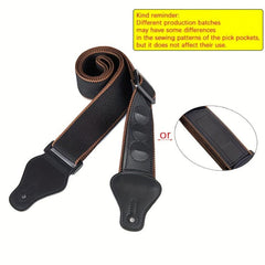 7Pcs Guitar Bass Ukulele Strap Set Picks Button Accessory