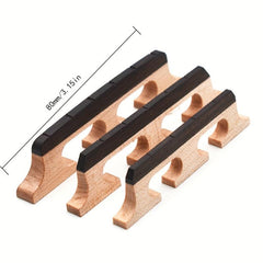 High Maple & Ebony 3-Footed Banjo Bridge for 4-6 String Banjos