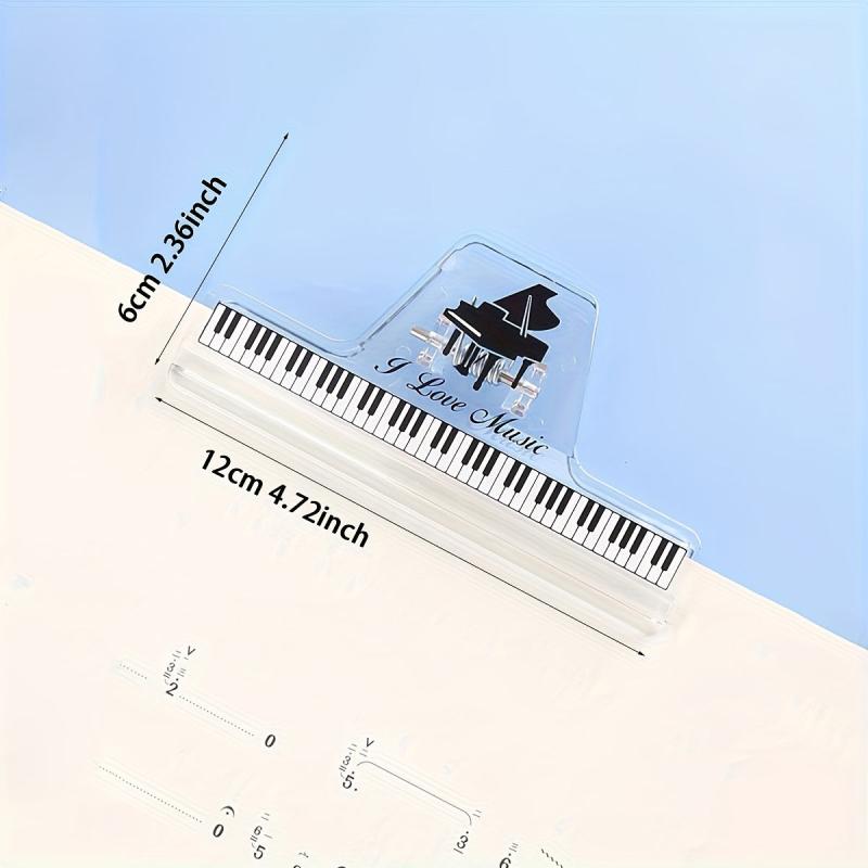 2pcs Music Book Clips Transparent Holder Stand Clamps Guitar Accessories