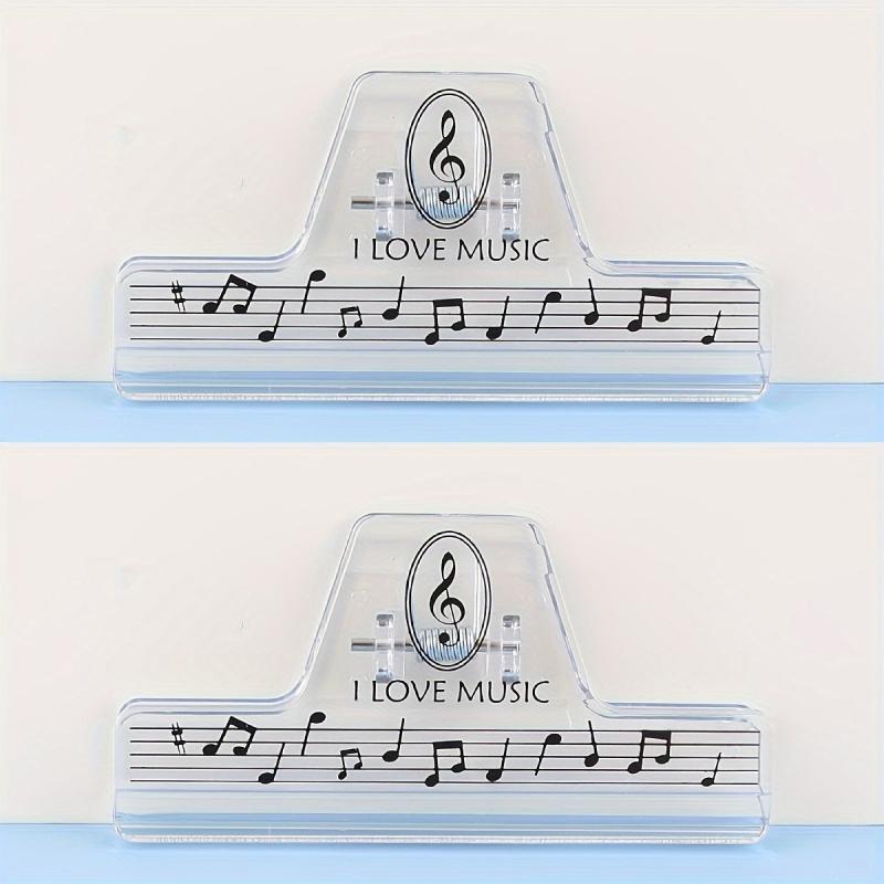 2pcs Music Book Clips Transparent Holder Stand Clamps Guitar Accessories