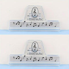 2pcs Music Book Clips Transparent Holder Stand Clamps Guitar Accessories