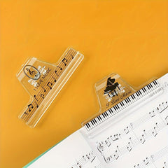2pcs Music Book Clips Transparent Holder Stand Clamps Guitar Accessories