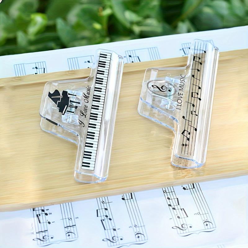 2pcs Music Book Clips Transparent Holder Stand Clamps Guitar Accessories
