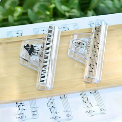 2pcs Music Book Clips Transparent Holder Stand Clamps Guitar Accessories