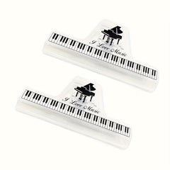 2pcs Music Book Clips Transparent Holder Stand Clamps Guitar Accessories