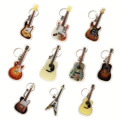 Acrylic Guitar Keychain Backpack Pendant Music Decoration Gift