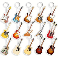 Acrylic Guitar Keychain Backpack Pendant Music Decoration Gift