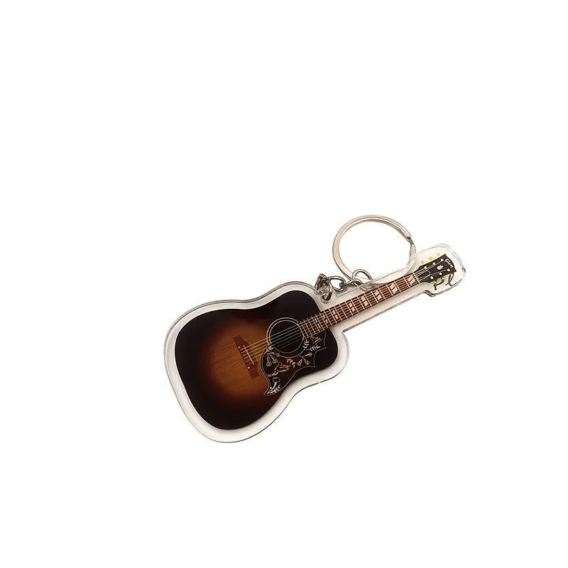 Acrylic Guitar Keychain Backpack Pendant Music Decoration Gift
