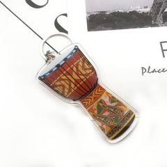 Acrylic Musical Instrument Keychain Set