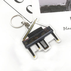 Acrylic Musical Instrument Keychain Set