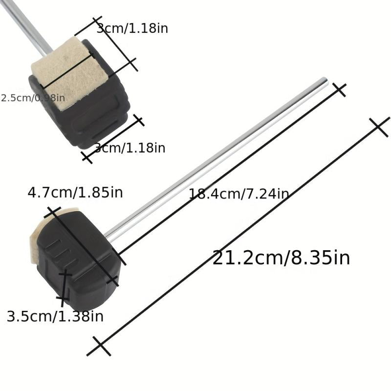 Frame Drum Stick for Stepping and Hammering