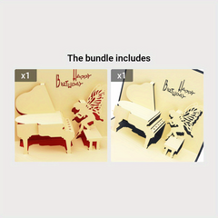 Musical 3D Piano Greeting Card for Birthdays, Graduations, Holidays