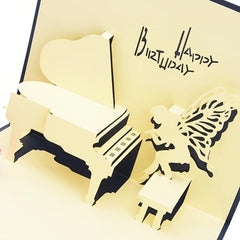Musical 3D Piano Greeting Card for Birthdays, Graduations, Holidays