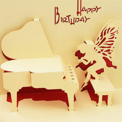 Musical 3D Piano Greeting Card for Birthdays, Graduations, Holidays