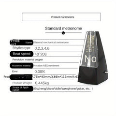 Mechanical Metronome Classic Style for Piano Guitar Violin Guzheng
