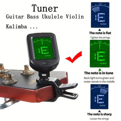 Precise Instrument Tuner for Guitar Ukulele Bass Violin