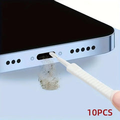 10Pcs 65mm Soft Round Brushes for Mobile Charging Port Cleaning