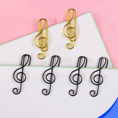 20pcs Music Note Shaped File Clamp for Stylish Paper Organization