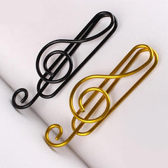 20pcs Music Note Shaped File Clamp for Stylish Paper Organization