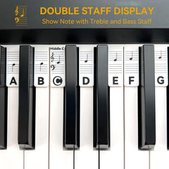 Piano Keyboard Note Labels for Beginners - 88 Key Full Size