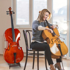 Portable Wood Cello Stand Floor Holder For All Sizes 1/8-4/4