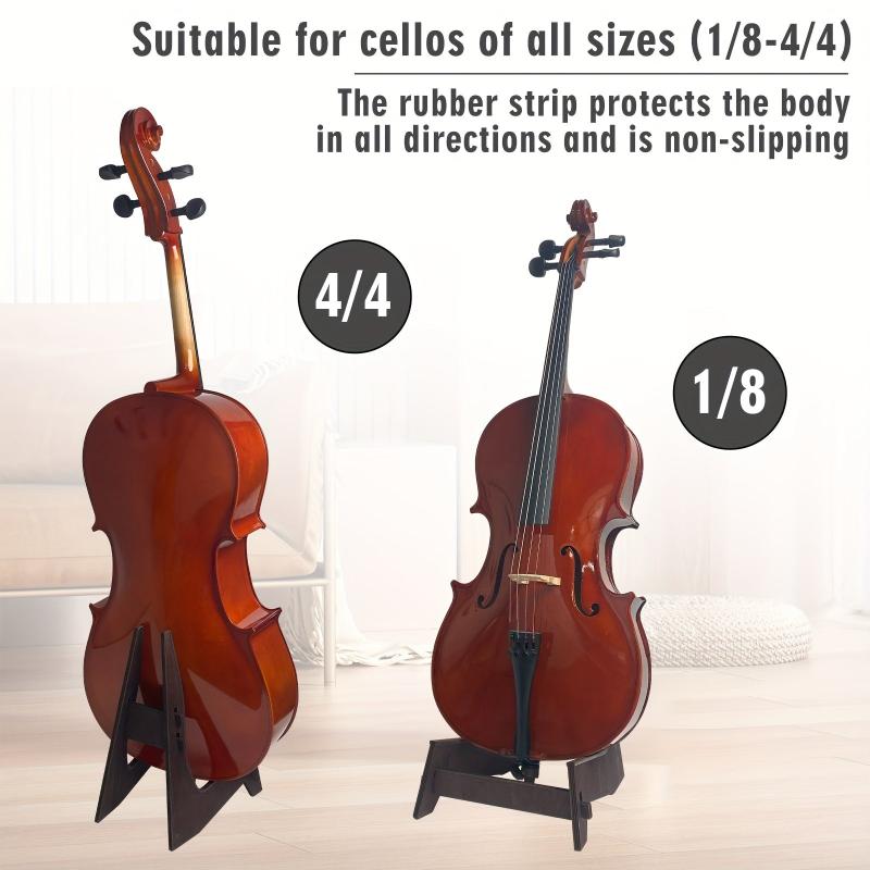 Portable Wood Cello Stand Floor Holder For All Sizes 1/8-4/4