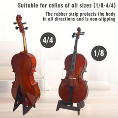 Portable Wood Cello Stand Floor Holder For All Sizes 1/8-4/4