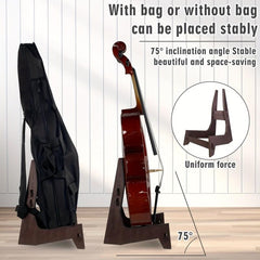 Portable Wood Cello Stand Floor Holder For All Sizes 1/8-4/4